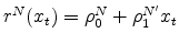  r^{N}(x_{t})=\rho_{0}^{N}+\rho_{1}^{N^{\prime}}x_{t}