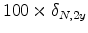  100 \times \delta_{N,2y}