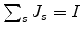 \sum_s J_s = I