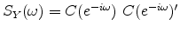 S_{Y}(\omega) = C(e^{-i\omega}) \, \,C(e^{-i\omega})'