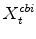 \displaystyle X^{cbi}_{t}