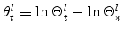  \theta^{l}_{t} \equiv \ln \Theta^{l}_{t}-\ln \Theta^{l}_{\ast}