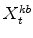  X^{kb}_{t}