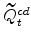  \widetilde{Q}% ^{cd}_{t}