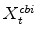  X_{t}^{cbi}