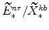  \widetilde{E}^{nr}_{\ast}/% \widetilde{X}^{kb}_{\ast}
