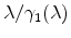  \lambda/\gamma_{1}(\lambda)