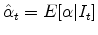  \hat{\alpha}_t=E[\alpha\vert I_t]