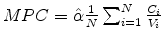  MPC=\hat{\alpha}\frac{1}{N}\sum_{i=1}^N \frac{C_i}{V_i}