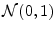  {\cal N}(0,1)