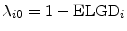  \ensuremath{\lambda_{i 0}}=1-\ensuremath{{\rm ELGD}}_i