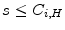  s\leq\ensuremath{C_{i,H}}