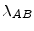  \ensuremath{\lambda_{AB}}