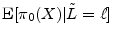  \ensuremath{{\rm E}\lbrack \ensuremath{\pi_{0}}(X)\vert {\tilde L}=\ell\rbrack}