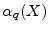  \ensuremath{\alpha_q(X)}