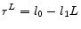 r^L=l_0 -l_1 L