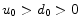u_0 >d_0 >0
