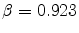  \beta=0.923