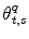  \theta _{t,s}^{q}