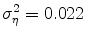  \sigma _{\eta }^{2}=0.022