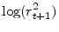 \displaystyle \log (r_{t+1}^2)