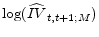 \displaystyle {\log (\widehat{IV}_{t,t+1 ;M})}