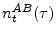 n_{t}^{AB}(\tau)