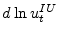  d\ln u_{t}^{IU}