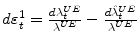  d\varepsilon_{t}^{1}=\frac{d\lambda_{t}^{UE}}{\lambda^{UE}% }-\frac{d\hat{\lambda}_{t}^{UE}}{\lambda^{UE}}