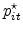  p_{it}^{\star}