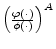  \left( \frac{\varphi(\cdot)}{\phi(\cdot)} \right)^{A}