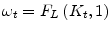  % \omega _{t}=F_{L}\left( K_{t},1\right) 