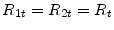  R_{1t}=R_{2t}=R_{t}