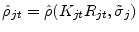  \hat{\rho}_{jt}=\hat{\rho}(K_{jt} R_{jt},\tilde{\sigma}_{j})