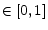  \in\lbrack0,1]