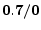  \mathbf{0.7/0}