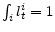  \int_{i}l_{t}^{i}=1