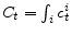  C_{t}=\int_{i}c_{t}^{i}