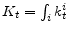  K_{t}=\int_{i}k_{t}^{i}