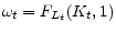  \omega_t=F_{L_t}(K_t,1)