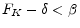  F_K-\delta<\beta