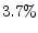  3.7\%