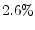  2.6\%