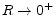  R\rightarrow 0^{+}