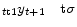 _{t{\rm t}1}y_{t+1} \quad {\rm t}\sigma 