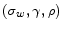  \left({\sigma }_w,\gamma ,\rho \right)