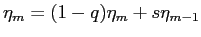 $ \eta_{m} =(1-q)\eta_{m}+s\eta_{m-1}$