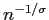 $ n^{-1/\sigma}$