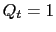 $ Q_{t}=1$