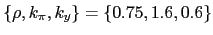$ \{\rho,k_{\pi},k_{y}\}=\{0.75,1.6,0.6\}$